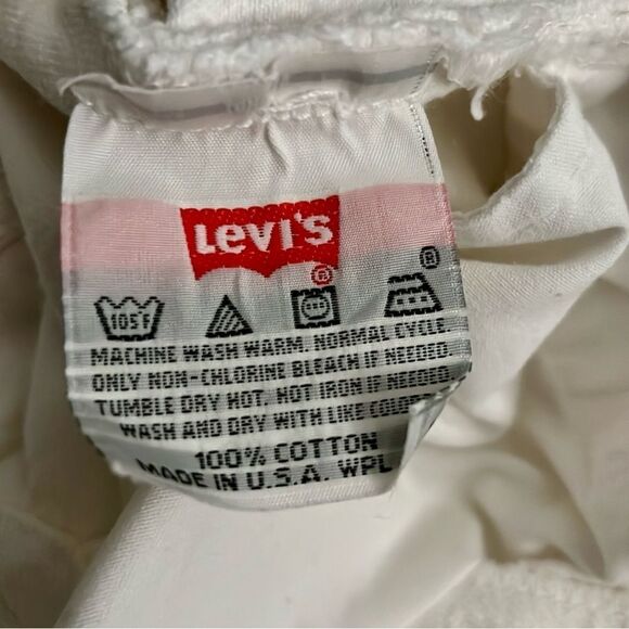 Vintage 90s Levi’s 501 XX USA Jean White Straight Leg Rigid Denim 27 24 x 29 2 - Picture 11 of 12